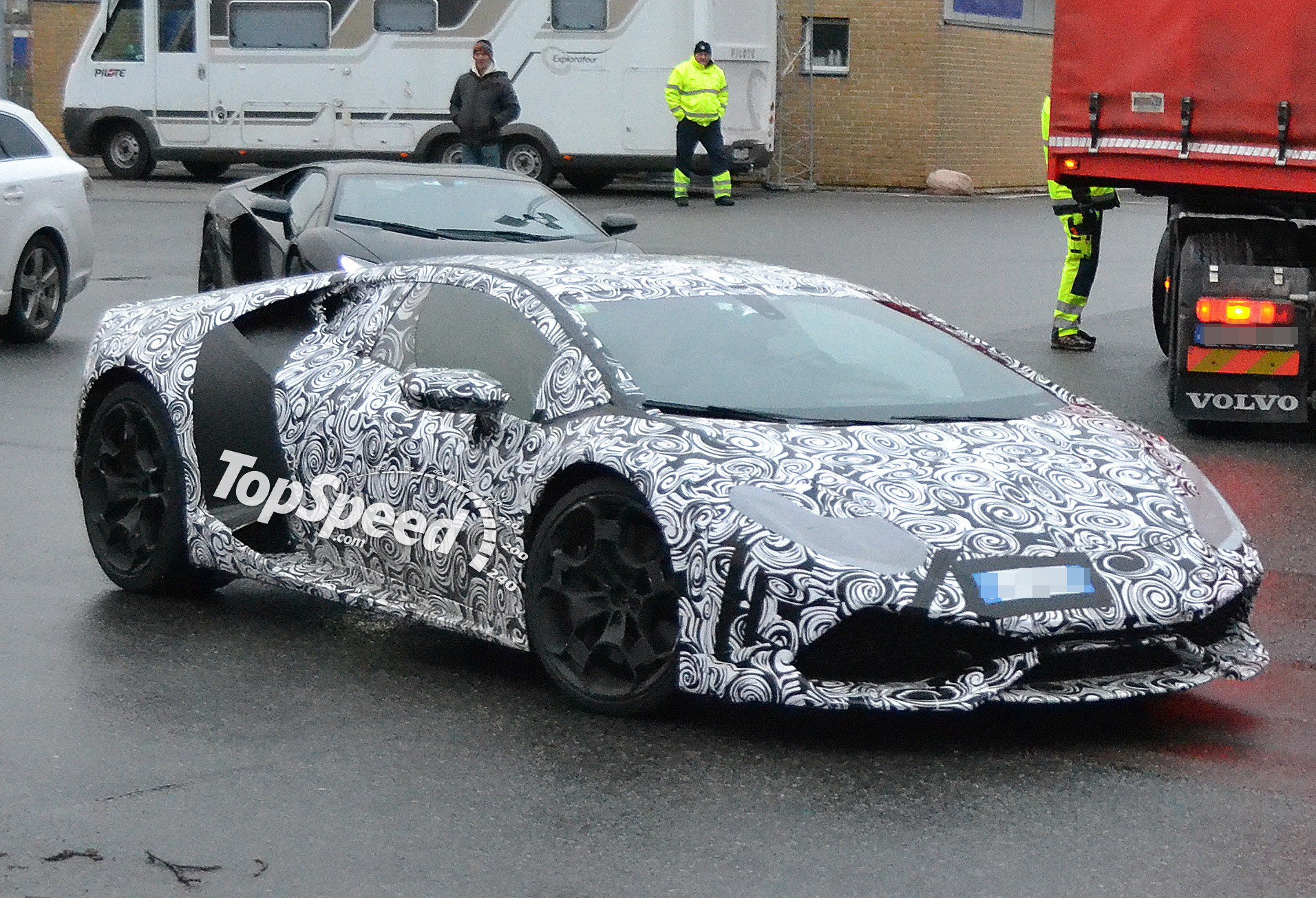 Spy Shots: Lamborghini Gallardo Successor Caught Testing in the Rain