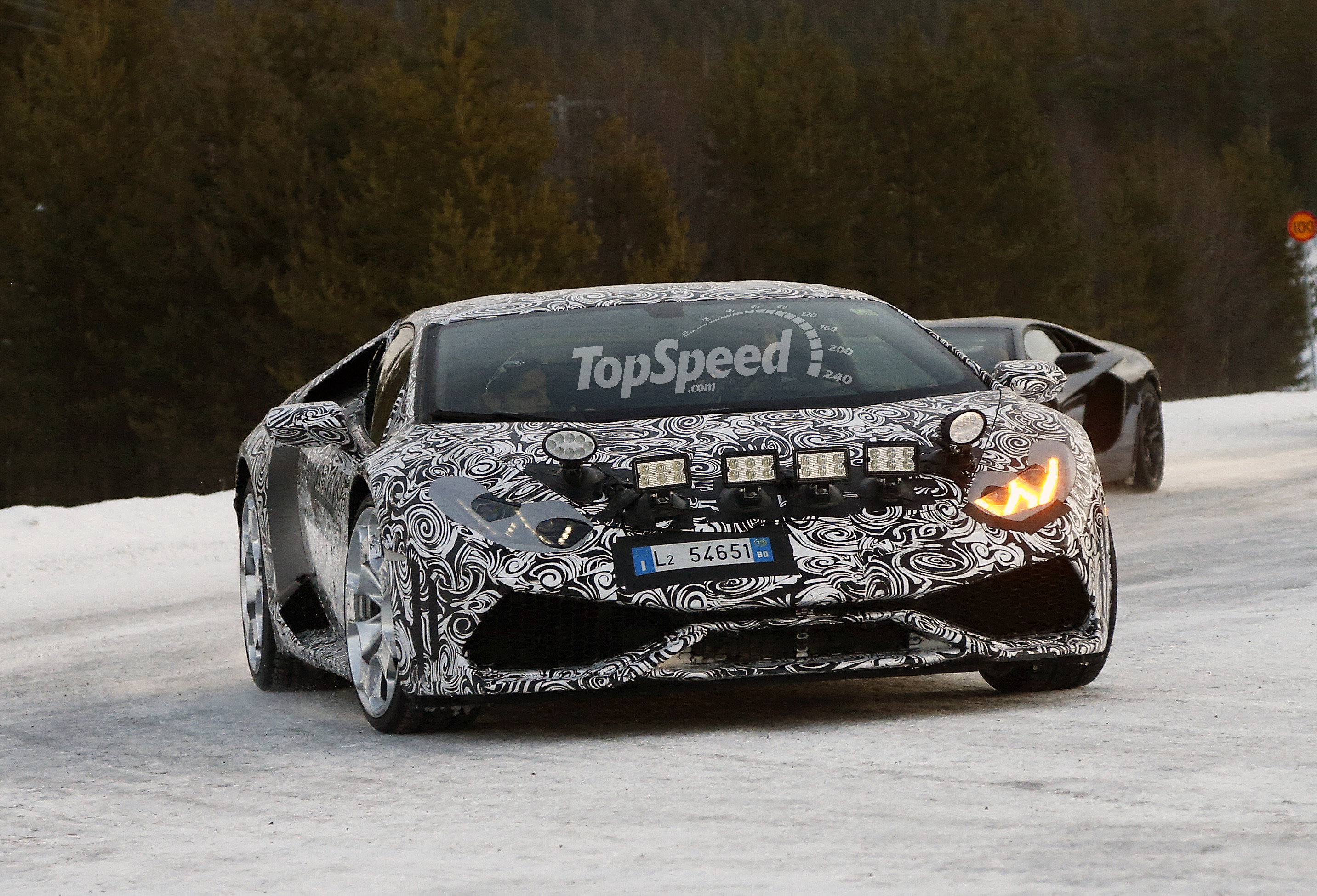Spy Shots: Lamborghini Gallardo Successor Caught Testing in the Snow