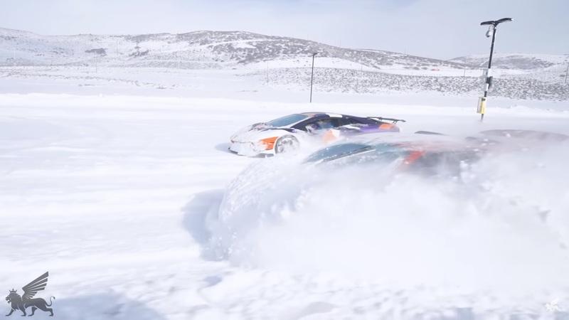 Ever Wondered How the Lamborghini Aventador and Bugatti Veyron Handle Snow? 