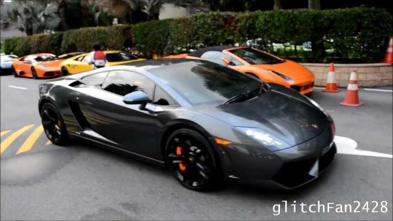 Video: 50+ Lamborghinis show up for dinner
