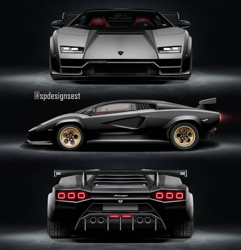 These Renderings Show Us What The New Lamborghini Countach Could Have Looked Like