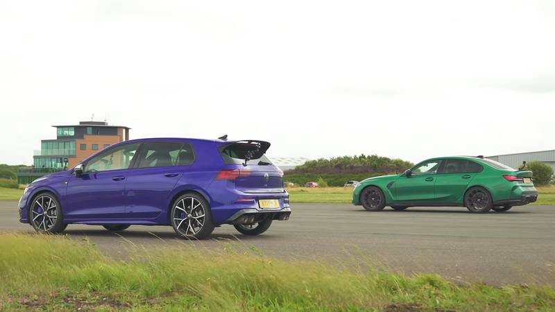 Watch The BMW M3 Make A Mockery Out Of The Volkswagen Golf R In A Series Of Straight-Line Races
