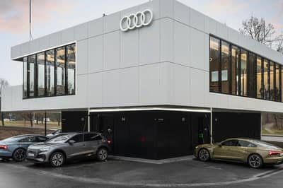 Audi's Innovative Quick Charging Hub: Chill In A Swanky Lounge Or Test Drive an E-Tron