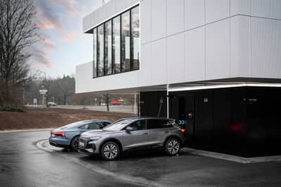 Audi's Innovative Quick Charging Hub: Chill In A Swanky Lounge Or Test Drive an E-Tron