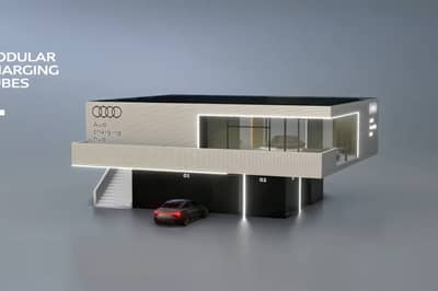 Audi's Innovative Quick Charging Hub: Chill In A Swanky Lounge Or Test Drive an E-Tron