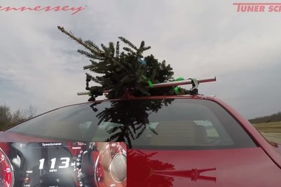 Throwback: Taking a Dodge Challenger Hellcat and a Christmas Tree to 174 MPH Hennessey Style