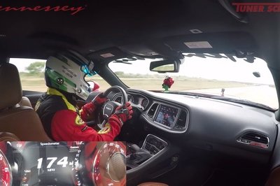 Throwback: Taking a Dodge Challenger Hellcat and a Christmas Tree to 174 MPH Hennessey Style