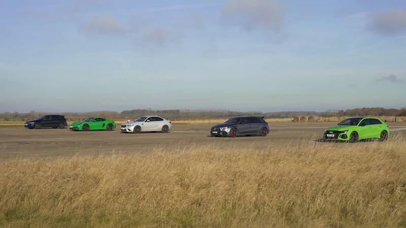 This Drag Race Between Five German Cars Oozes With Unpredictability