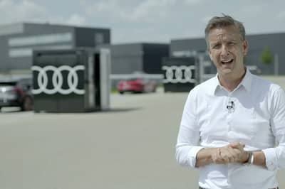 Audi's Innovative Quick Charging Hub: Chill In A Swanky Lounge Or Test Drive an E-Tron