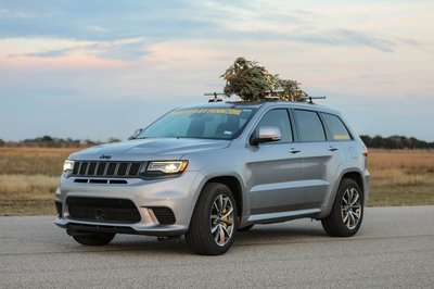 How Do You Make the World's Fastest Christmas Tree? Strap It on Top of a Hennessey-Tuned Jeep!