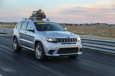 How Do You Make the World's Fastest Christmas Tree? Strap It on Top of a Hennessey-Tuned Jeep!