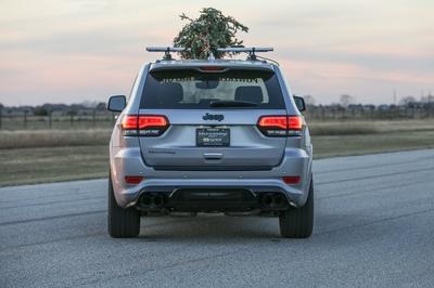 How Do You Make the World's Fastest Christmas Tree? Strap It on Top of a Hennessey-Tuned Jeep!