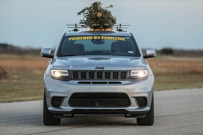How Do You Make the World's Fastest Christmas Tree? Strap It on Top of a Hennessey-Tuned Jeep!