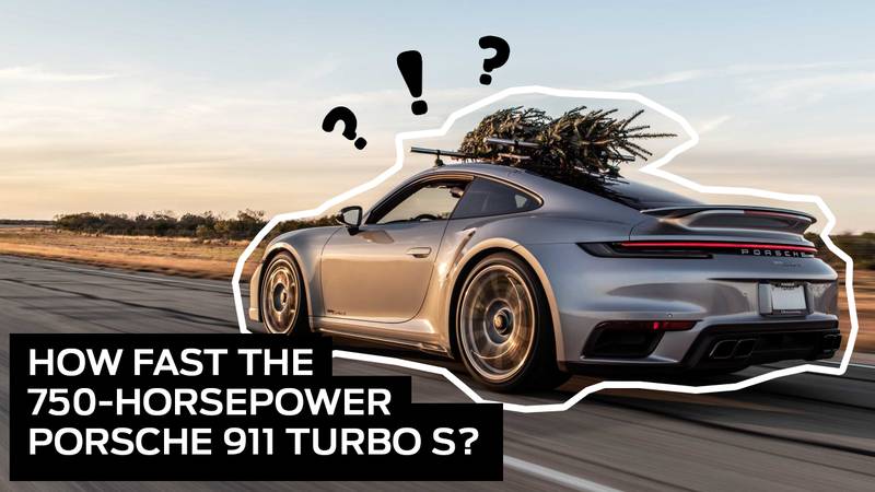 How Fast Can A 750-Horsepower Porsche 911 Turbo S Deliver A Christmas Tree?