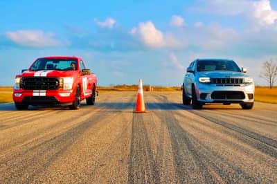 Stock Jeep Trackhawk Takes On The Venom 775 F-150 By Hennessey Performance