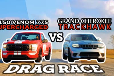 Stock Jeep Trackhawk Takes On The Venom 775 F-150 By Hennessey Performance