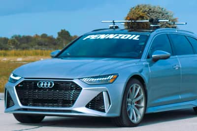 This Audi RS6 Sleigh Takes A Christmas Tree For A Ride!