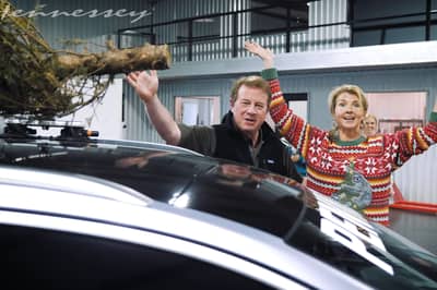 This Audi RS6 Sleigh Takes A Christmas Tree For A Ride!