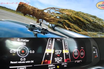 This Audi RS6 Sleigh Takes A Christmas Tree For A Ride!