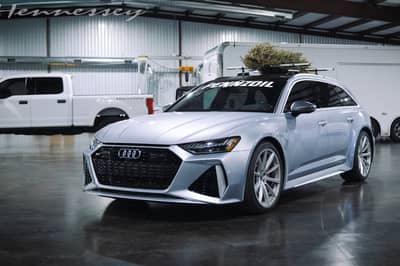 This Audi RS6 Sleigh Takes A Christmas Tree For A Ride!