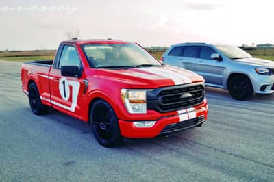 Stock Jeep Trackhawk Takes On The Venom 775 F-150 By Hennessey Performance