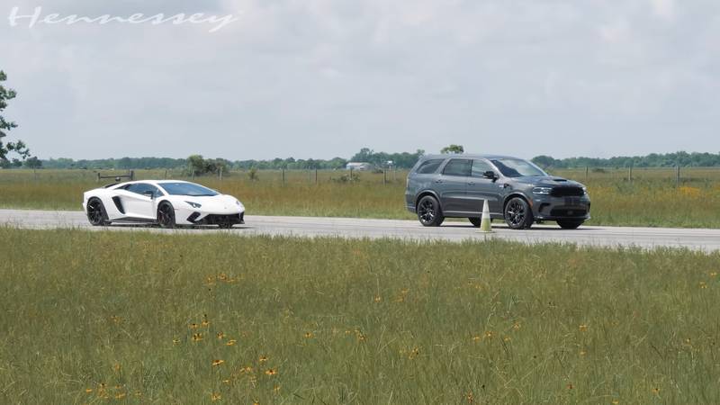 Watch a Family Hauler Obliterate a V-12 Lamborghini Aventador
