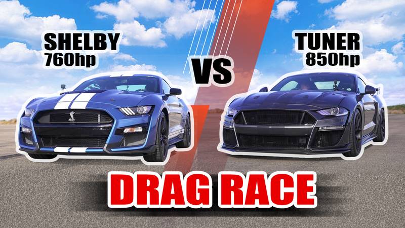 Watch A Ford Shelby Mustang GT500 Take On Another Supercharged Mustang That's Tuned To Make 850+ Horses!